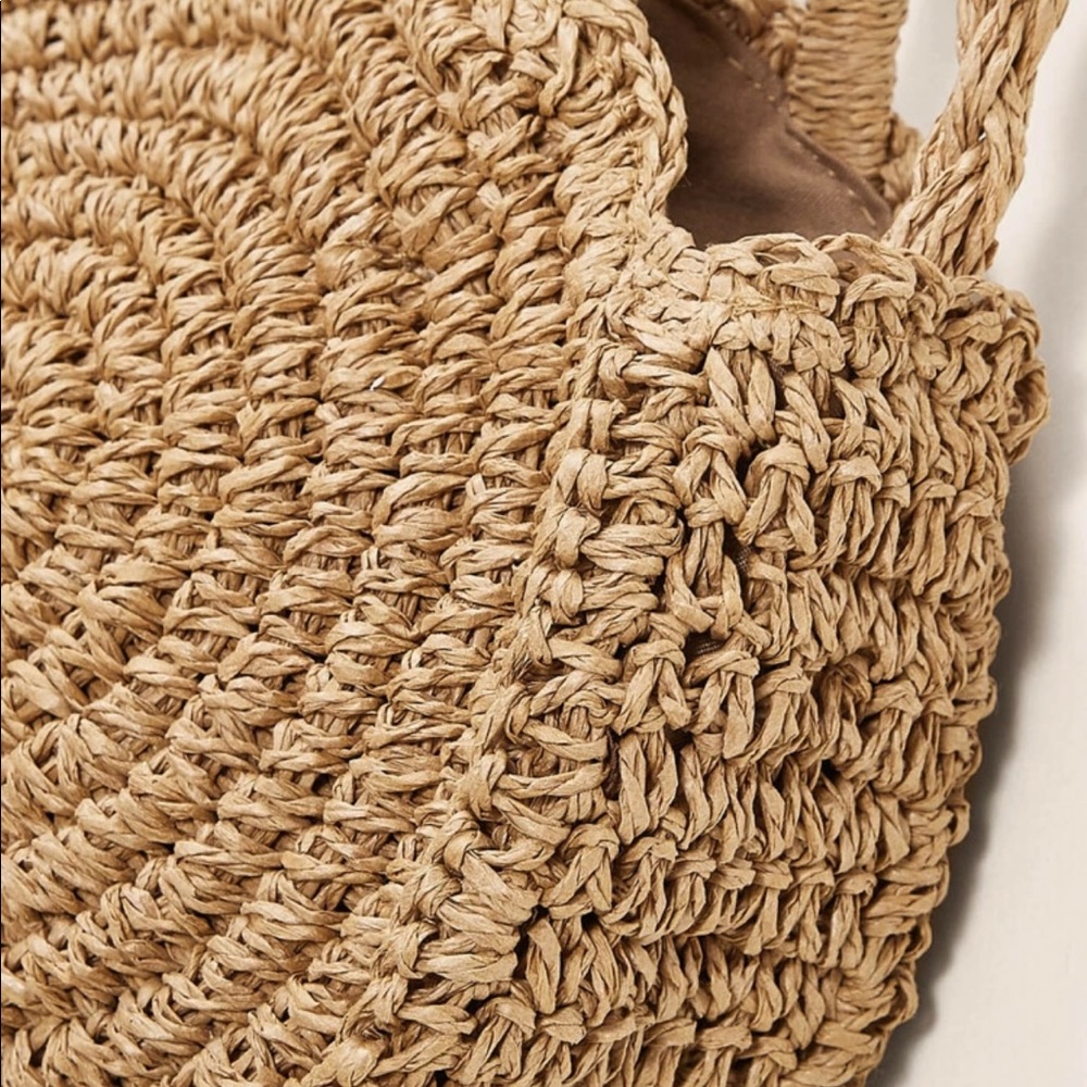 New straw bag round shoulder bag - Picture 3 of 3